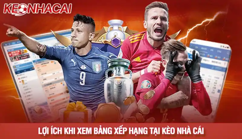 Lợi ích khi xem bảng xếp hạng tại chuyên trang Kèo nhà cái